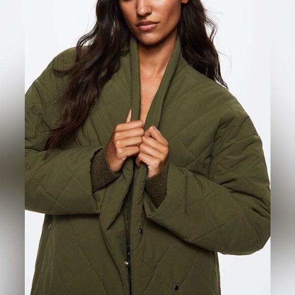 Mango Quilted Padded Coat New - Picture 6 of 9